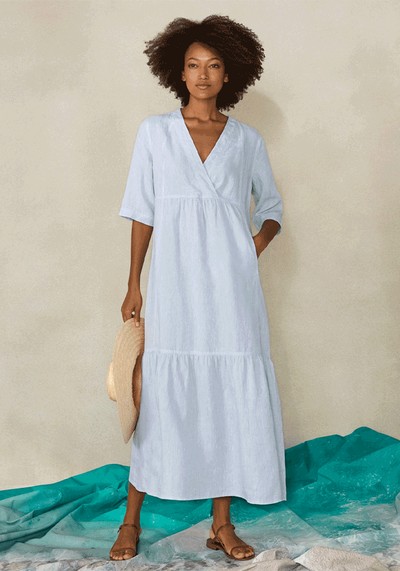 V-Neck Linen Dress from Poetry