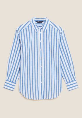 Pure Cotton Striped Regular Fit Shirt from M&S