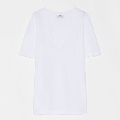 V-neck T-shirt from Bershka