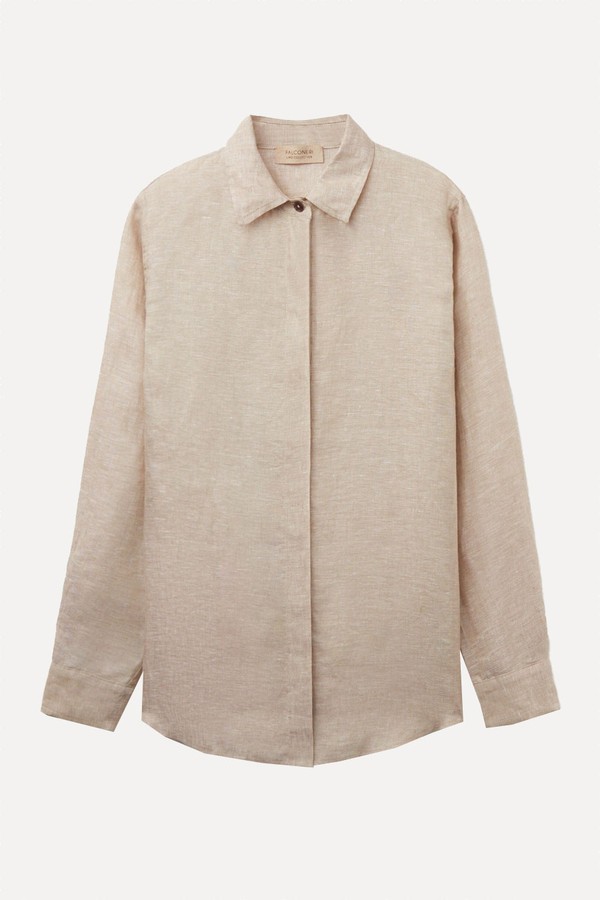 Long-Sleeved Linen Shirt from Falconeri