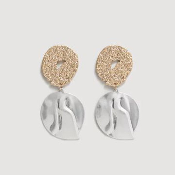 Metal Pendant Earrings from Mango
