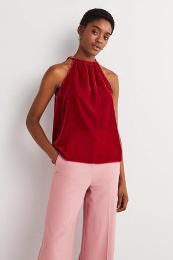 Velvet Halterneck Top