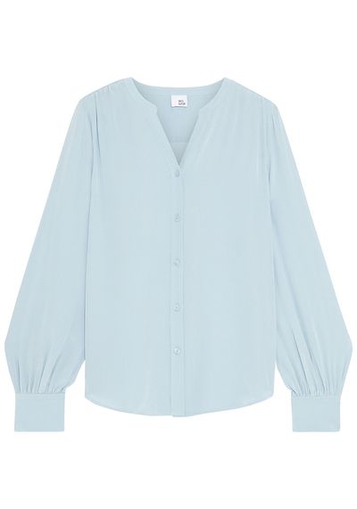 Henrietta Gathered Silk Crepe De Chine Blouse from Iris & Ink