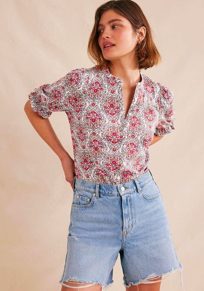 Frilled Short Sleeve Shirt