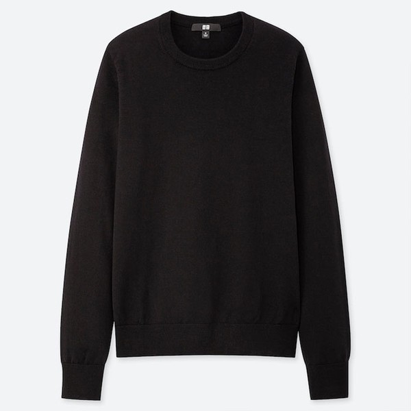 Extra Fine Merino Wool Crew Neck Jumper from Uniqlo