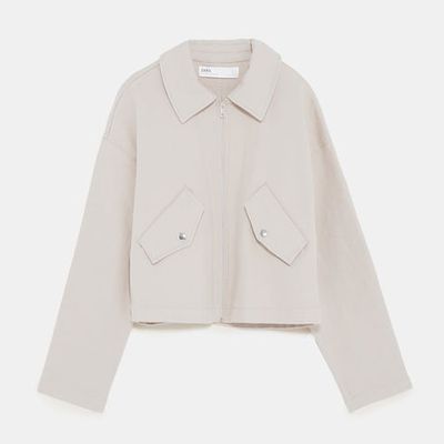 Textured Cropped Jacket from Zara