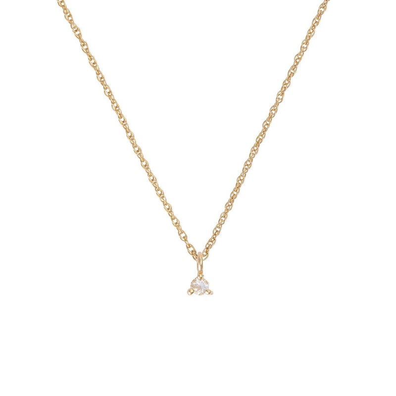 Lucky Star 14k Gold Birthstone Necklace