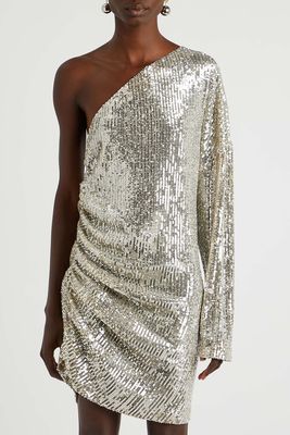 Alexandra One-Shoulder Sequin Mini Dress from In The Mood For Love