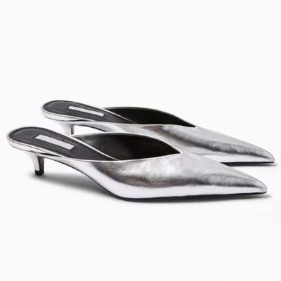 Josie Silver Point Mules from Topshop