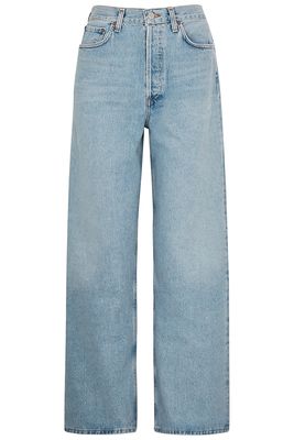 Low Slung Baggy Blue Wide-Leg Jeans from AGOLDE