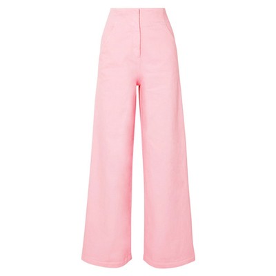 Stretch-Cotton Wide-Leg Pants from Tibi