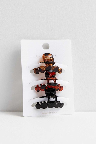 3 Pack Tortoiseshell Mini Bulldog Clips from New Look