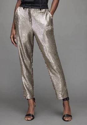 Leigh Sequin Slim Trousers