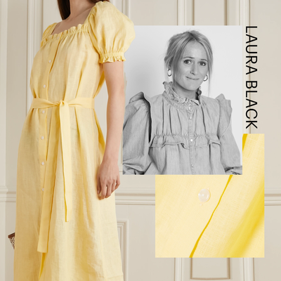 Brigitte Belted Linen Midi Dress, £220 | Sleeper