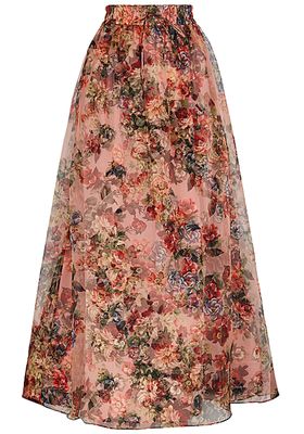 Dixie Floral-Print Silk-Organza Maxi Skirt from Alice + Olivia