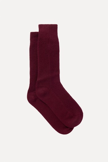 Zera Ribbed Cashmere Socks from Lisa Yang