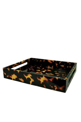 Faux Tortoise Medium Lacquered Serving Tray