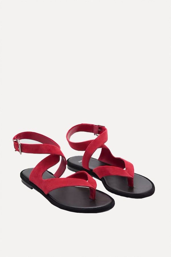 Suede Straps Sandals from Mango