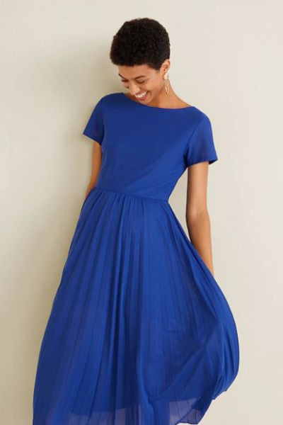 Pleated Skirt Dress from Mango