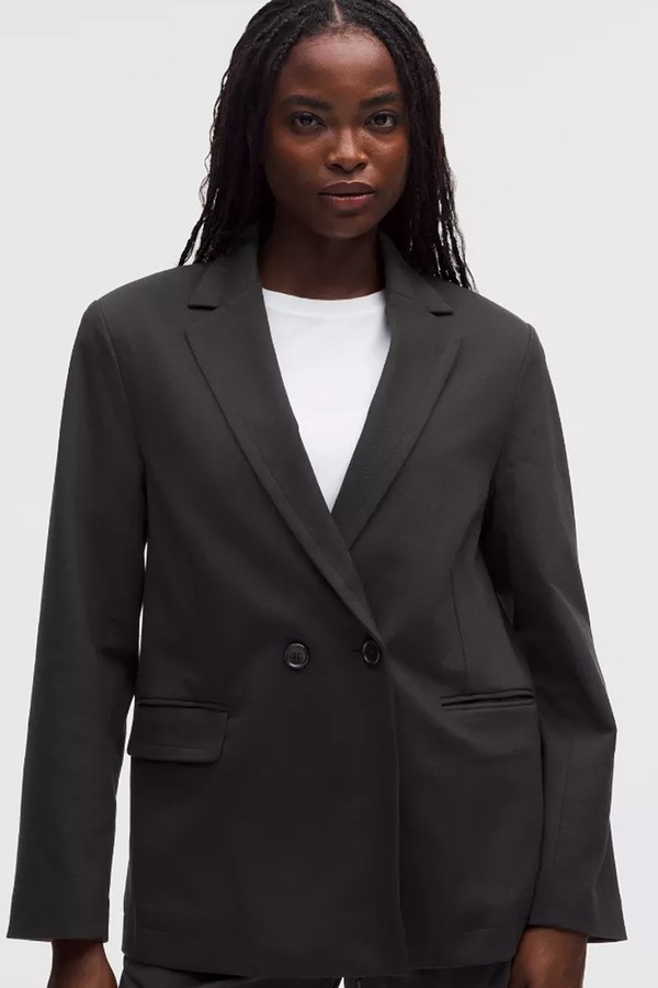 Brushed Twill Oversized Blazer