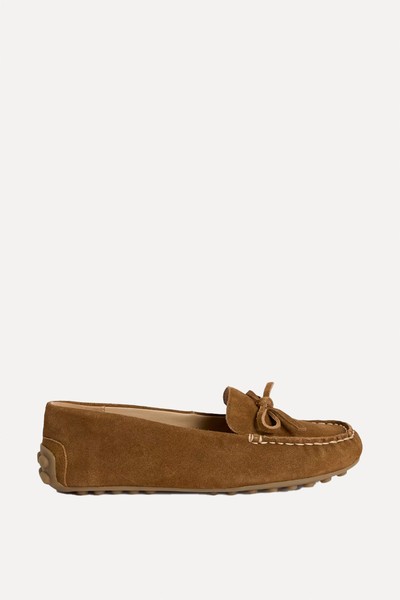 Suede Slip On Flat Loafers