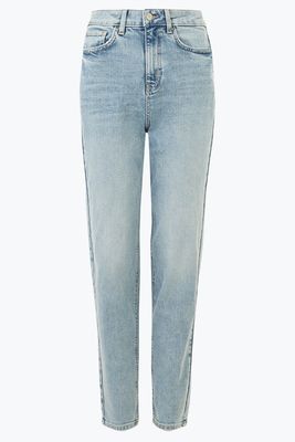 Mom High Waisted Ankle Grazer Jeans from Marks & Spencer