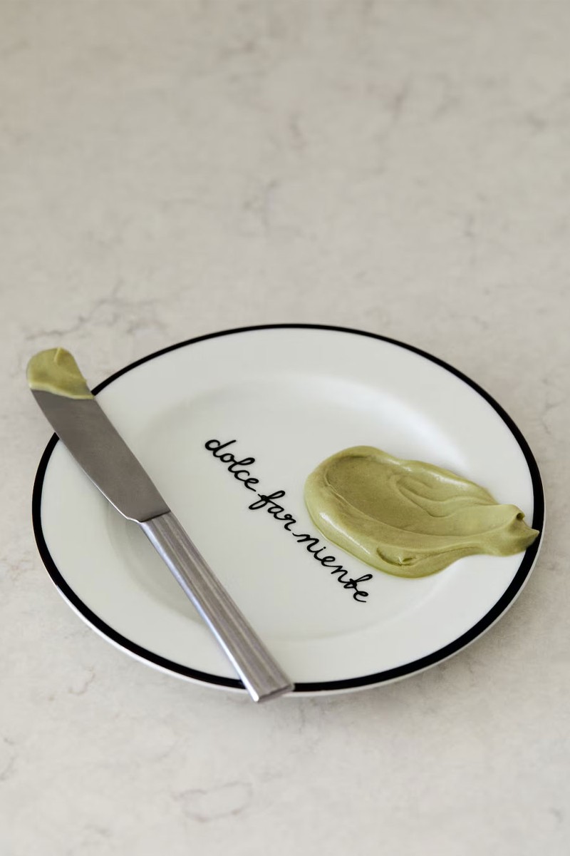Small Motif-Detail Porcelain Plate from H&M