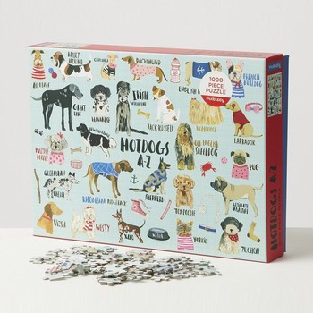 Hot Dogs A-Z 1000 Piece Jigsaw Puzzle from Oliver Bonas