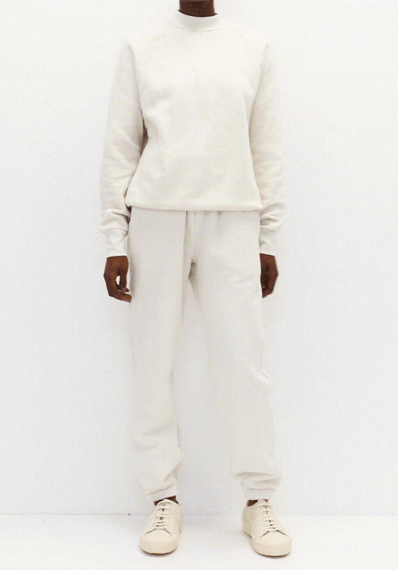 Brushed-Back Cotton Track Pants
