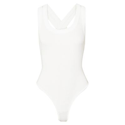 Suki Ribbed Stretch-Cotton Jersey Thong Bodysuit from The Line By K