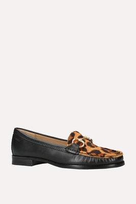 Click Leopard-Print Leather Loafers  from Carvela