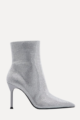 High-Heel Ankle Boots With Sparkly Details from Zara