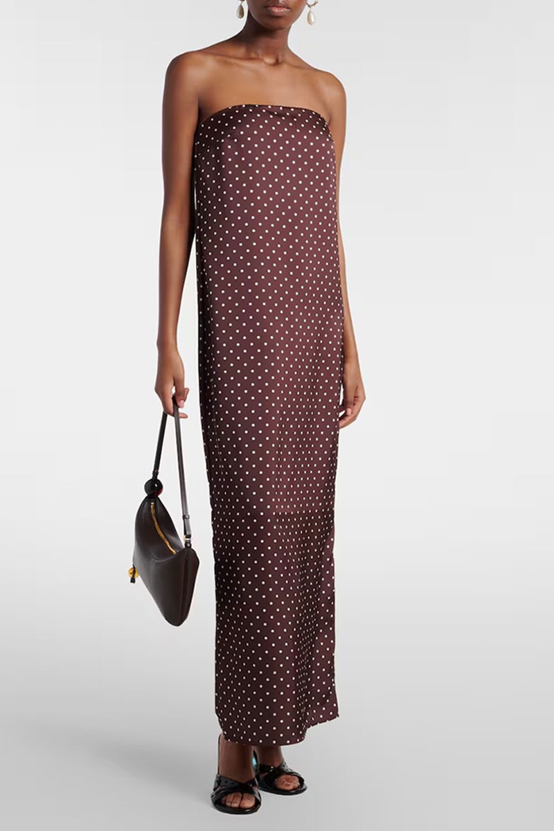 Polka-Dot Satin Gown from Rotate