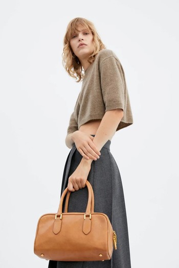 Rectangular Leather Handbag from Mango