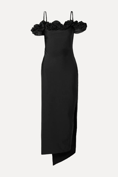 Cold-Shoulder Ruffled Stretch-Jersey Gown from Coperni