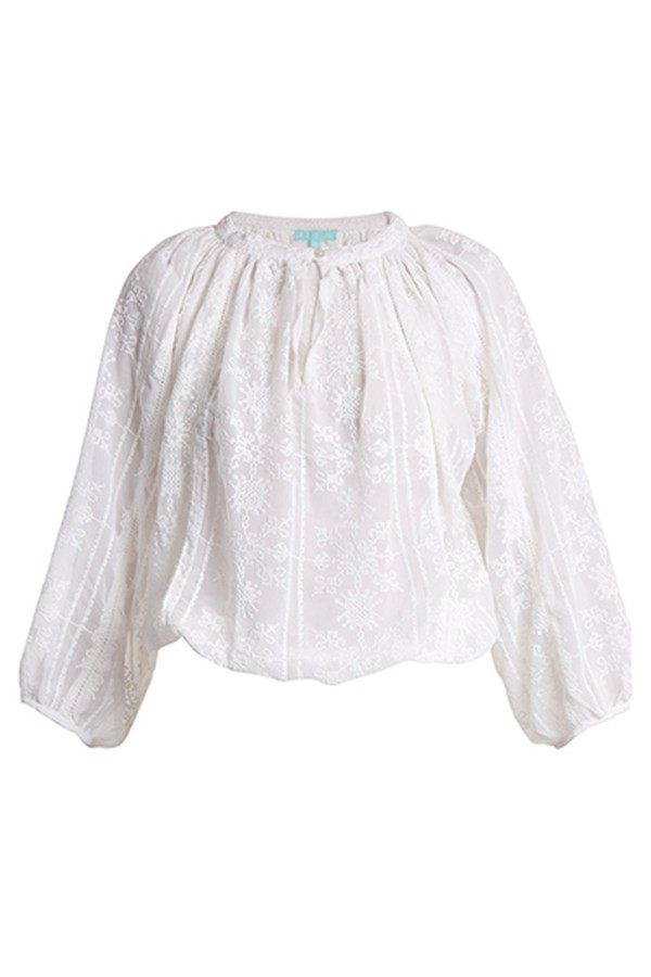 Embroidered Gathered Top from Melissa Odabash