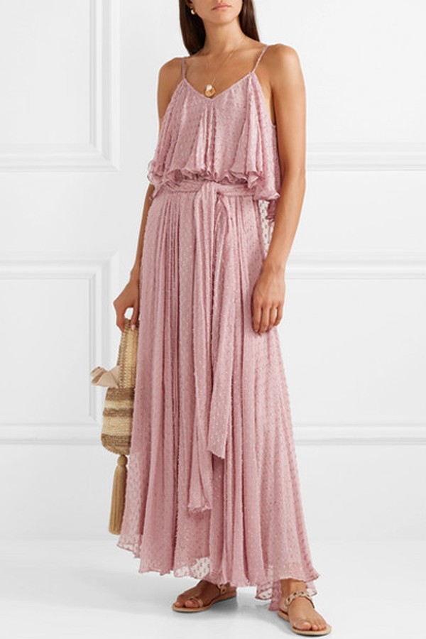 Donatella Fil Coupé Georgette Maxi Dress from Mes Demoiselles