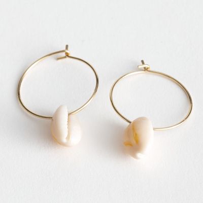 Puka Shell Hoop Earrings from & Other Stories