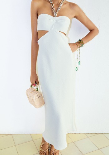 Cut-Out Dress With Chain Detail from Zara