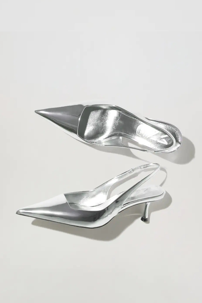 Metallic Heel Shoes from Mango