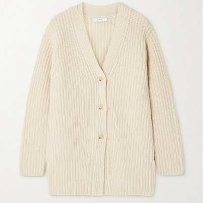 Ribbed Wool & Yak Blend Cardigan from Vince