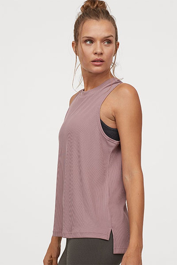 Ribbed sports vest top from H&M