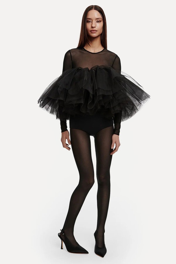 Long Sleeve Tulle Blouse from Selezza