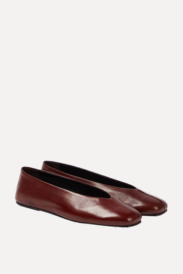 Eva Two Leather Ballet Flats from The Row 