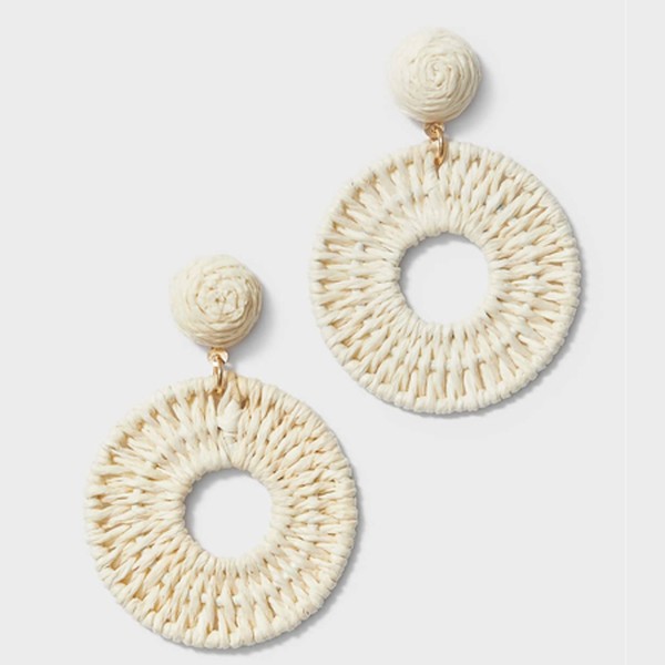 Natural Thread Earrings from Stradivarius
