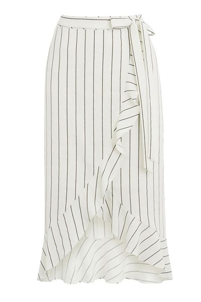 Wrap Pintstripe Skirt from Oasis