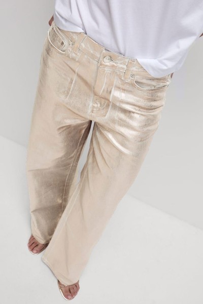 Metallic Wide Leg Jeans from Marks & Spencer