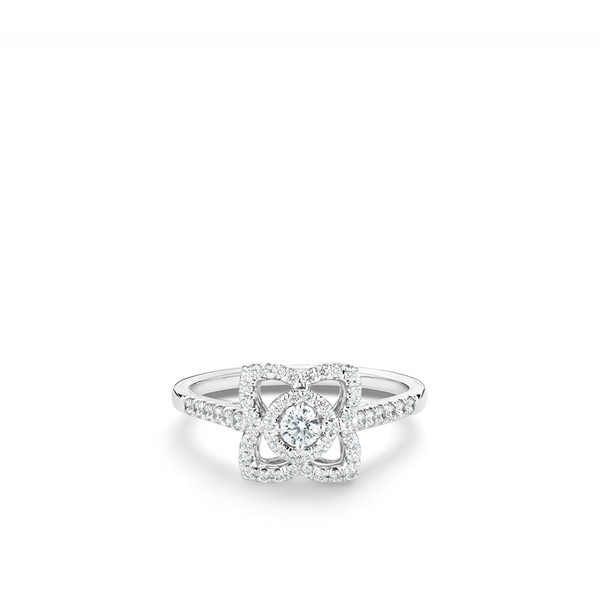 Enchanted Lotus Ring In White Gold