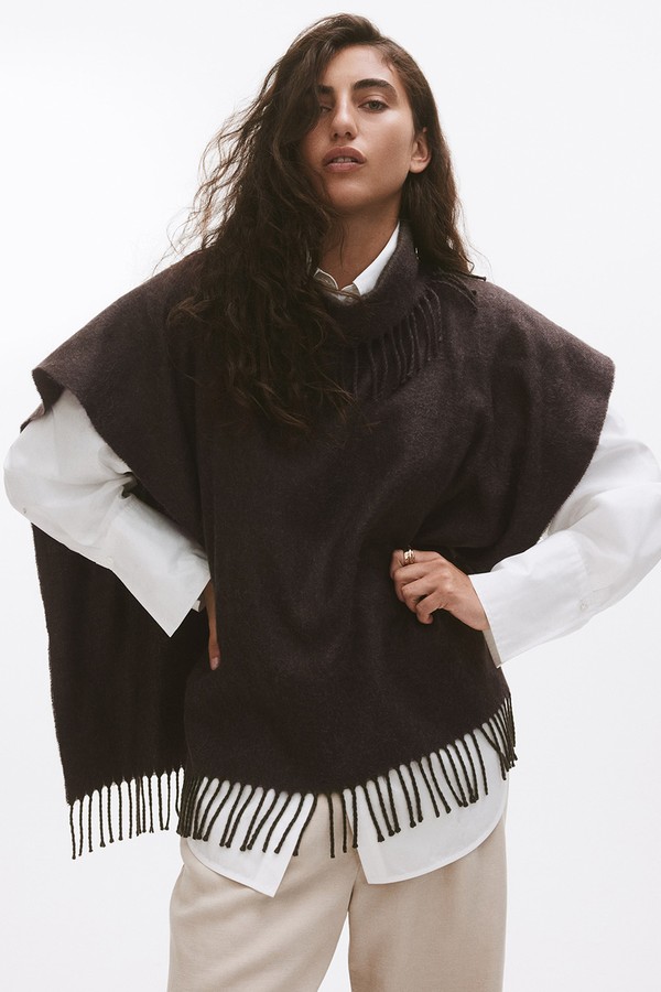 Fringe-Trimmed Cape
