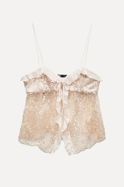 Sequinned Camisole Top from Zara